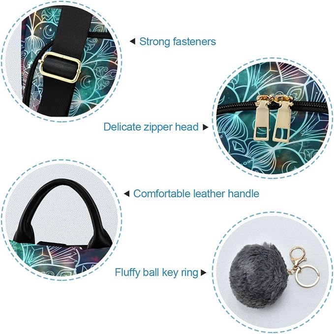 ALAZA Galaxy Colorful Mandala Backpack Purse for Women Anti Theft Fashion Back Pack Shoulder Bag - Image 6