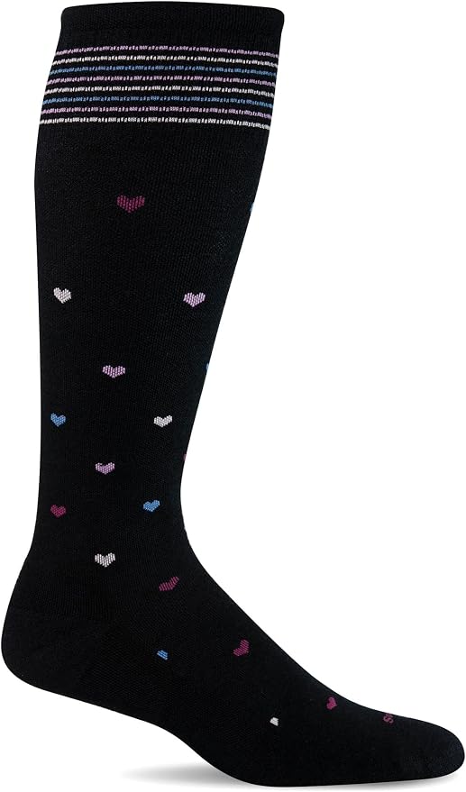 Sockwell Women's Full Heart Moderate Graduated Compression Sock Wide Calf Fit by Sockwell