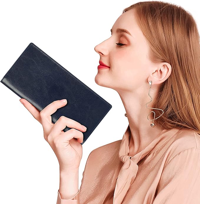 Ultra Slim Thin Leather Women Wallet RFID Blocking Credit Card Holder Bifold Long Ladies Billfold - Image 8