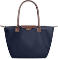 Nylon Tote Bag for Women, Lightweight Foldable Shoulder Tote with Zipper, Large Work Travel Bag for Everyday Use by ALUWU
