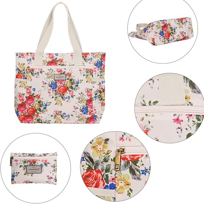 GAENMESN Women's Lightweight Waterproof Tote Bag Durable Designer Handbag with Zipper Travel Commute Everyday Use - Image 6