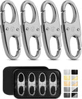 Vantamo Premium 4 Zipper Clips Anti Theft for Backpack, Luggage & Purse, Pull Replacement Zipper Locks, Purse Clip for Travel by Vantamo
