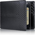 Swallowmall Mens Wallet Rfid Blocking Leather Wallet for Men Bifold Wallets with 1 ID Window 16 Card Slot Blackstripe by Swallowmall