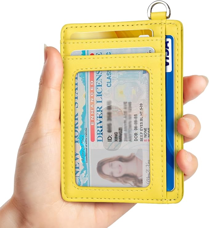 Slim Minimalist Front Pocket Wallet, RFID Blocking Credit Card Holder Wallet with Detachable D-Shackle for Men Women - Image 2