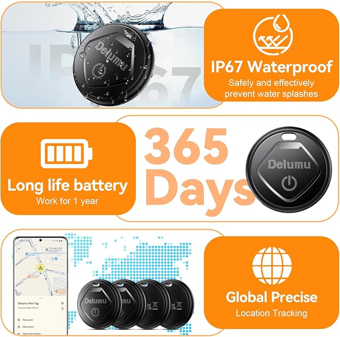 Tracker Android, 2026 New Smart Tags-4 Pack Android Tracker for Google'S Find Hub App, Bluetooth Tracker Keys Finder and Item Locator & GPS Trackers for Keys,Luggages,Wallet, IP67 - Image 4