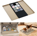 URMONA Waterproof Silicone Under Sink Mat 19'' x 19'' Shelf Liner for Kitchen and Bathroom, Cabinet and Counter Protector, Storage and Organizers, Litter Mat, Pet Cat Puppy Essentials(Khaki) by URMONA