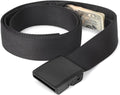 Travel Security Money Belt with Hidden Money Pocket - Cashsafe Anti-Theft Wallet Unisex Nickel free Nylon Belt by JASGOOD by JASGOOD