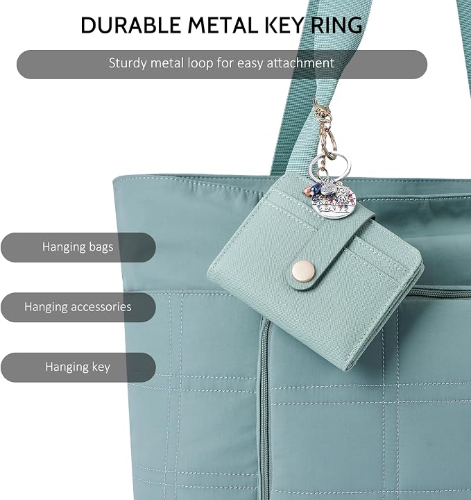 POIUGOYA Slim Wallet for Women,RFID Blocking Bifold Credit Card Holder with Zipper Coin Pocket,ID Window,Keychain - Image 6