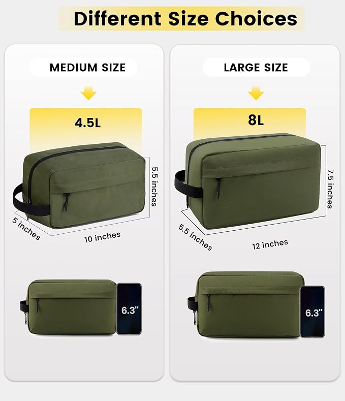 Vorspack Water Resistant Travel Toiletry Bag for Men Women | Travel Bag for Toiletries, Large Capacity, Organized Compartment, Travel Essentials, Suitable for Shaving, Makeup, Cosmetics - Image 2