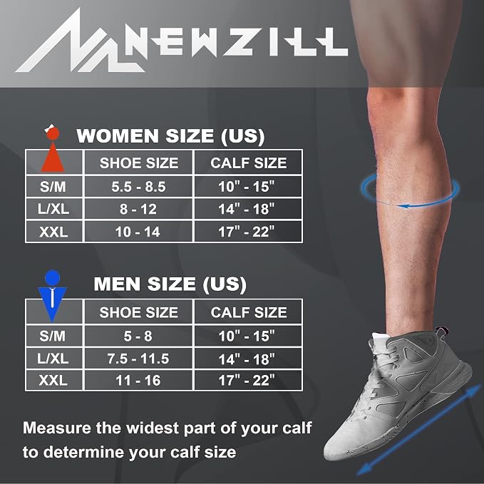 NEWZILL Medical Compression Socks for Women & Men Circulation 20-30 mmHg, Best Support for Running Athletic Cycling Nursing Travel Work and Fitness - Image 3