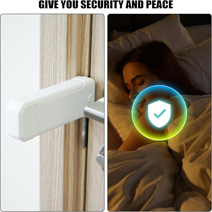 Portable Door Lock for Travel Security Blocklock Hotel Door Locks Extension | Anti-Theft Tough Durable Home Apartment School Dormitories Private Rooms Bathrooms Bedrooms - Image 3