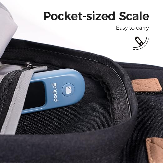 pack all Digital Luggage Scale for Travel, 110Lbs Capacity, 0.1Lb Precision | Handheld, Backlit LCD Display, Lb/Kg/Oz Conversion, Tare Function, Battery Included, Navy - Image 7