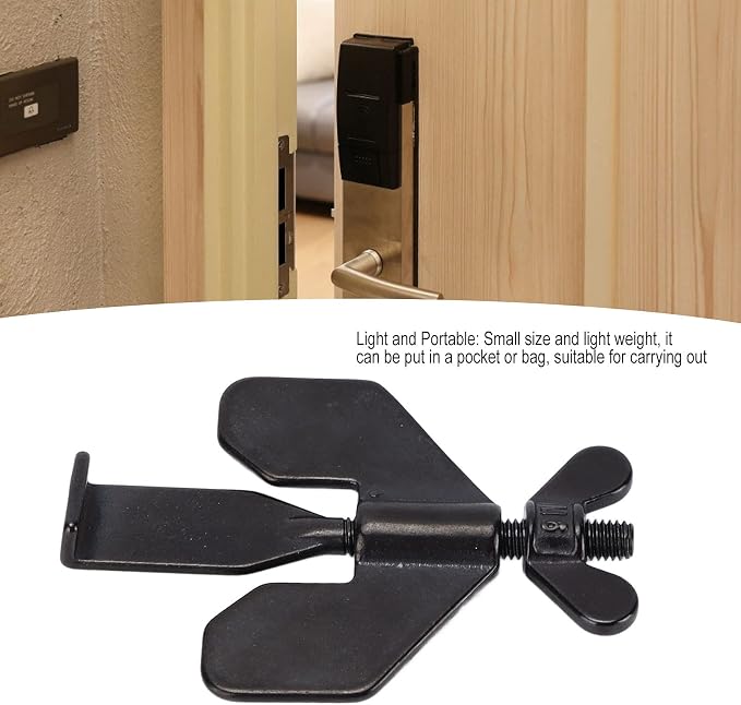 Portable Door Lock, Home Security Door Locker, 304 Stainless Steel Dual Security Door Kit, Door Security Devices Pocket Self Defense Tools, for Traveling Hotel Home - Image 5