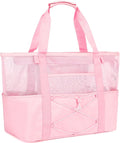 Fammart Mesh Beach Bag for Women, Large Beach Toy Pool Bag with Zipper Pocket, SandProof Cruise Essentials 2026 Family Travel by Fammart