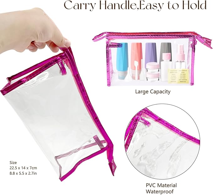 SNAIL GARDEN 13-Piece Travel Bottle Set, Leak Proof Silicone Traveling Containers for Toiletries, Travel Bottle Kit for Lotion Liquid Shampoo Cosmetic - Image 5