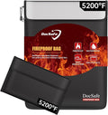 DocSafe Fireproof Document Bag (5200℉) with Fireproof Organizer Travel Case,Heat Insulated Fire＆Water Resistant 8 Layers Safe Money Bag Storage for Important Documents,Cash,Power Bank,Valuables,Black by DocSafe