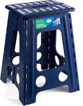 Dyforce Folding Step Stool 17.5 Inch,400lbs Foldable Step Stool for Adults | Step Stool Foldable Blue,Non-Slip Plastic Stepping Stool with Carry Handle,Lightweight for Bathroom Kitchen Bedroom Garden by DyforceHomeDecorCOLTD
