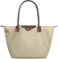 Nylon Tote Bag for Women, Lightweight Foldable Shoulder Tote with Zipper, Large Work Travel Bag for Everyday Use by ALUWU