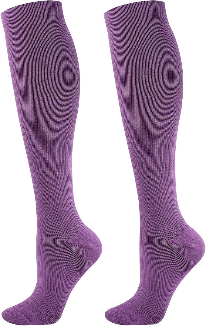 Junely Compression Socks for Women Knee High Stockings | Running Athletic Nurses Pregnant Women Work Support Travel Flight Sports Cosplay Costume Accessories Gifts by Junely