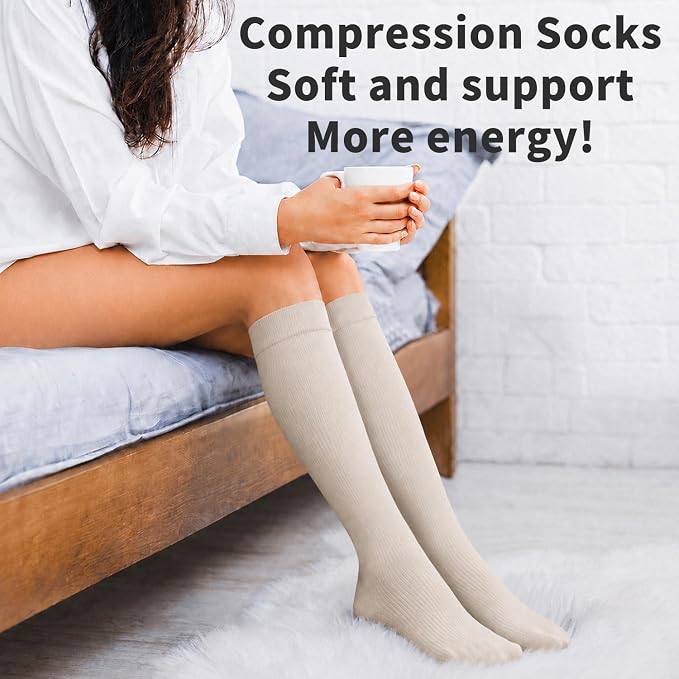 COOLOVER Copper Compression Socks for Women and Men(6 Pairs)-Best Support for Running, Athletic, Travel - Image 4