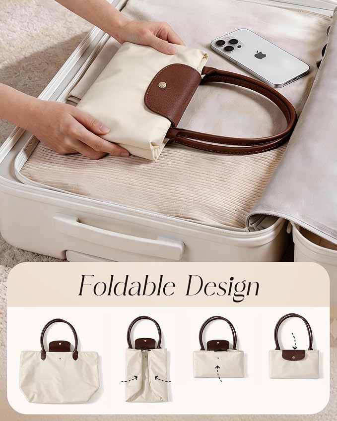 Miss Adola Aesthetic Nylon Tote Bag for Women | Lightweight, Foldable, Waterproof, Large Capacity for Travel, Work, Teacher - Image 5