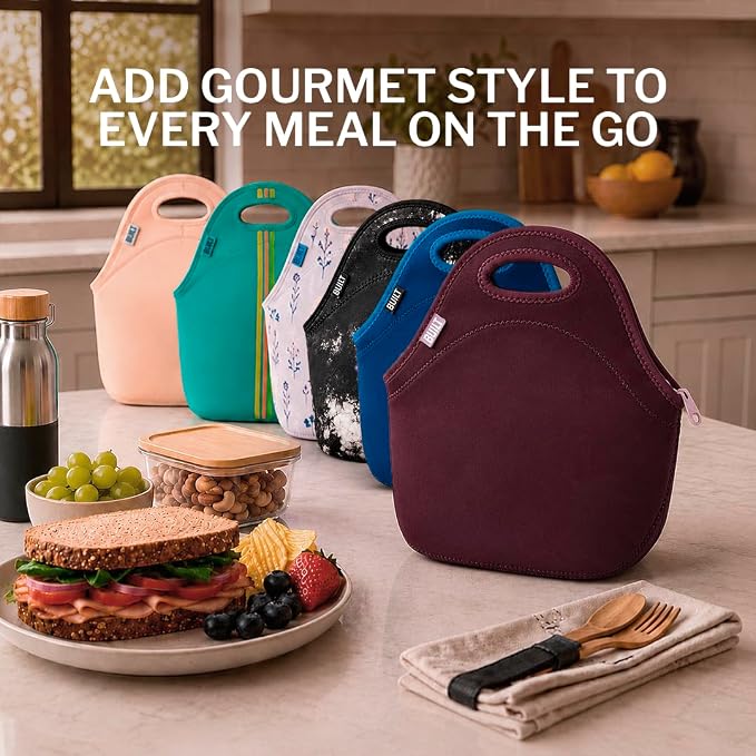 Built Gourmet Getaway Neoprene Lunch Bag - Fig Lilas - Image 7