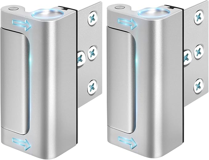 Door Locks for Front Door Child Safety Latch Home Security Lock 2 Pack | Door Security Latch Child Proof Lock Toddler Safety Front Entry Door 3 Inch Stop Top Lock Kids Prevent Unauthorized Entry by WINONLY