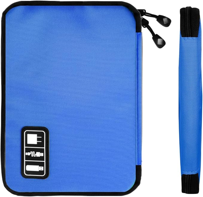 Lcsmaokin Electronics Organizer Travel Case,Electronic Accessories Storage Bag,Portable Waterproof Cable Organizer Bag,Travel Cord Organizer Bags for Small Charging Cord Storage,SD Card-Royal Blue - Image 5