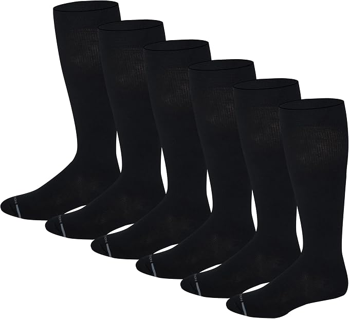 Dr. Motion Men 6 pairs pack everyday compression knee high socks by Dr.+Motion