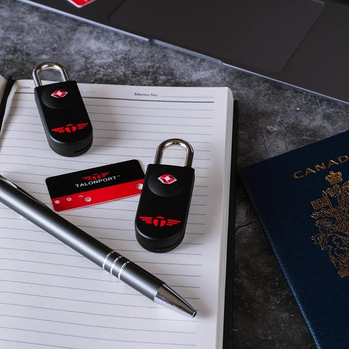 Keyless TSA Approved Suitcase Luggage Locks, Black 4-Pack | No Combination to Remember, Durable Zinc Alloy Build, Free Lifetime Card-Key Replacements, Secures Bags, Lockers & Gym - Image 6