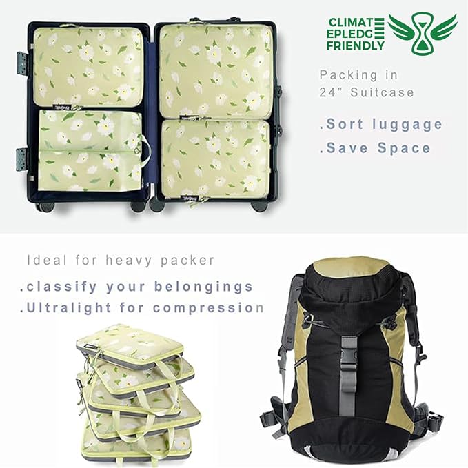 BAGAIL 6 Set Ultralight Compression Packing Cubes Packing Organizer for Travel Accessories Luggage Suitcase Backpack - Image 6