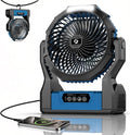 XZK 36000mAh Rechargeable Camping Fan, Battery Powered Portable Travel Fan | 98H Runtime, LED Light, Quiet Desk Fans for Indoor,Outdoor,Fishing,Jobsite & Hurricane Emergency, Gifts for Men Dad Him by Unknown