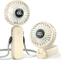 Handheld Fan Foldable, 5000mAh Rechargeable Hand Fans with Powerful Cooling, 4 Speeds, LED Display, Portable Fan for Travel,Concerts,Makeup,Lash,Outdoor Events,Gifts Women by COMLIFE