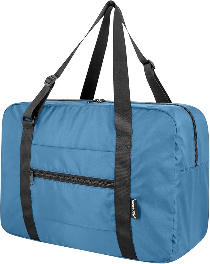 Duffle Bag for Travel Foldable Personal Item Travel Bag, 23L, Airforce Blue | Carry On Duffel Bag Women Men Frontier Airlines Personal Item Bag Hospital Weekend Overnight Trips by holyluck