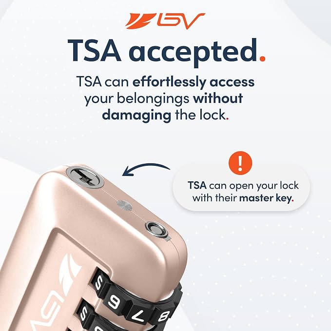TSA Accepted Luggage Travel Lock, Set-Your-Own Combination Lock for School Gym Locker, Luggage Suitcase Baggage Locks, Filing Cabinets, Toolbox, Case (Titanium, 4 Pack) - Image 4