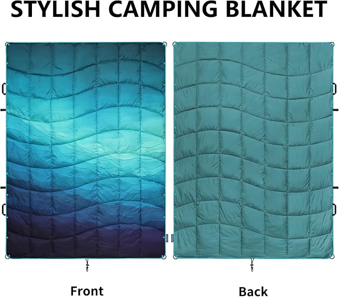 Camping Blanket, Puffy Blankets Lightweight Windproof Resistant for Outdoors,Hiking, Backpacking,Car,Picnic,Stadium - Image 4