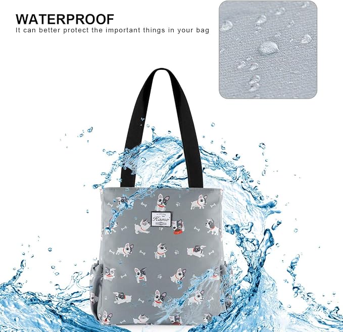 KAMO Floral Tote Bag - Waterproof Lightweight Handbags Travel Shoulder Bag for Hiking Yoga Gym Swimming Travel Beach - Image 6