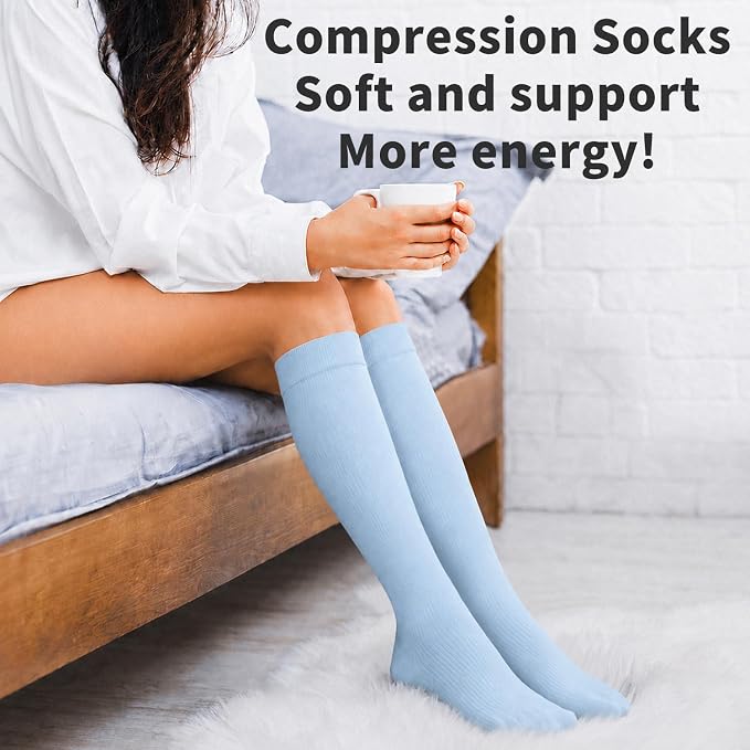 COOLOVER Copper Compression Socks for Women and Men(6 Pairs)-Best Support for Running, Athletic, Travel - Image 4