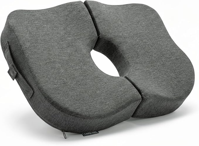 Tailbone Pain Relief Cushion - Premium Foldable Travel Tailbone Seat Cushion - for Relief of Lower Back, Sciatic, Butt and Tailbone Pain - Perfect for Home, Office & Driving - Image 2