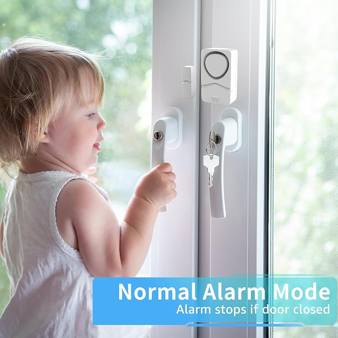 GREENCYCLE Door Window Alarm Sensors for Kids Safety/Home Security | Door Open Alarm,110dB Burglar Alert,4 Modes Battery Operated, for Business,Garage,Apartment,Doors and Windows Security - Image 3