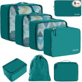 BAGAIL 8 Set Packing Cubes Luggage Packing Organizers for Travel Accessories-Aqua Color by BAGAIL