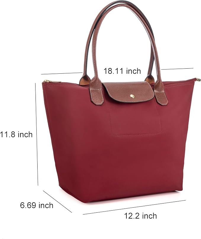Tote Bag for Women Foldable Shoulder Bag Nylon Weekend Hobo Handbag - Image 4