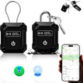 Tracker Tag 2 Pack(iOS Only), Bluetooth Trackers for Apple Find My, 7-Year Battery Life, IP68 Waterproof, Item Finders Smart Tag for Keys, Luggage, Backpack-[Apple MFi Certified] by Unknown