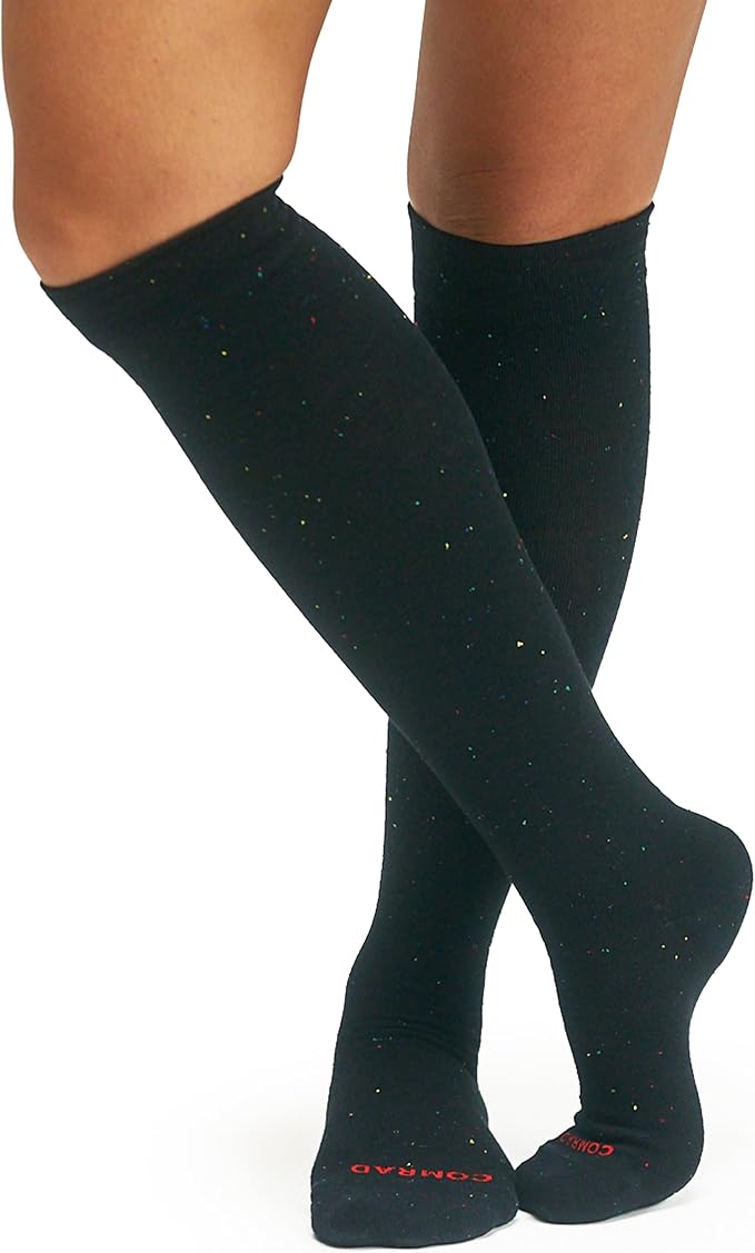 Premium Cotton Knee High Socks - 15-20mmHg Graduated Compression Socks - Soft & Breathable, Unisex by Comrad