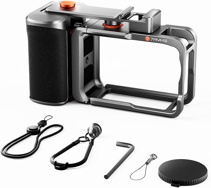 7RYMS 7RIG SC2 Metal Street Grip Kit for DJI Osmo Action 6 with Camera Cage | Handle Grip, Shutter Button, Quick Release, Cold Shoe Mount & 1/4" Thread,Action Camera Accessories for DJI Action 6 by 7RYMS