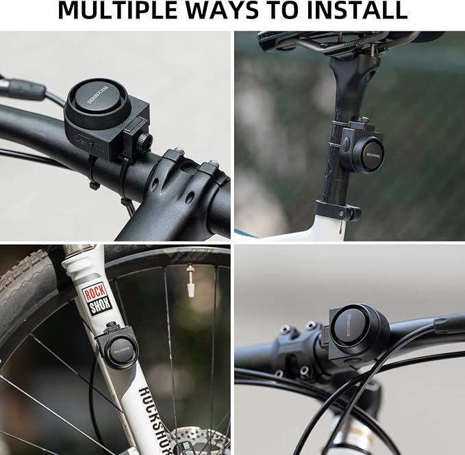 ROCKBROS 115dB Bike Alarm with Remote Vibration Motion Sensor Anti-Theft | IPX5 Waterproof, Wireless Remote Control, Vibration Anti-Theft Security System, Fit eBike Motorcycle Bicycle - Image 3