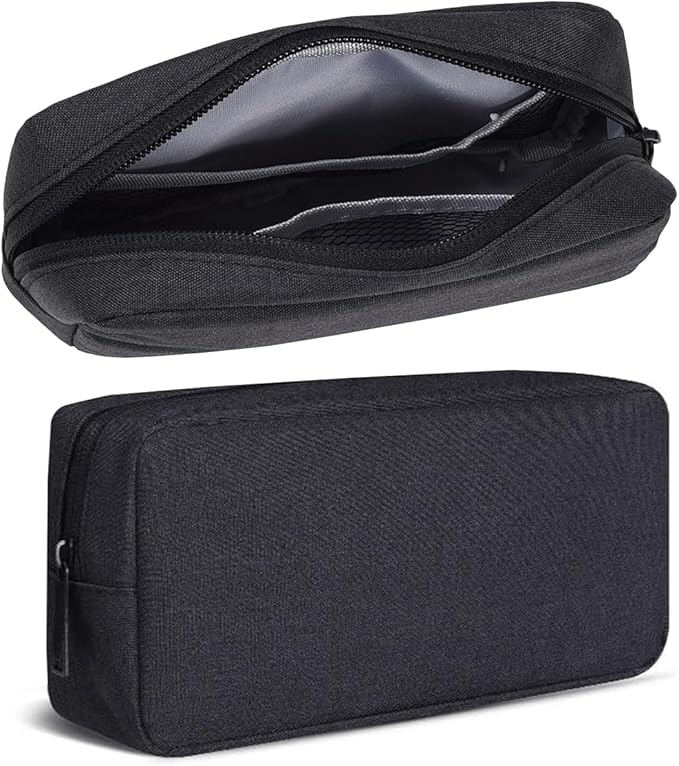 CAAORDKSO Travel Cable Organizer Pouch Electronic Accessories Carry Case Water Resistant Accessories Organizer Pouch Bag for Cable, Cord, Charger, Phone, Power Bank, Earphone (Big-Black) by Unknown