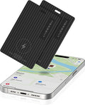 Slim Wallet Tracker Card 2 Pack, [Apple MFi Certified], Wireless Charging Bluetooth Finder, Credit Card Size Locator, IP67 Waterproof, Works with Apple Find My for Wallet, Keys, Bags, iOS Only by Unknown