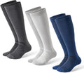 Compression Socks for Women and Men,Mild Support(3 Pairs) Unisex | Knee High,Graduated Compression,L/R Foot Labels,Breathable Fabric,Best for Flying/Nurses/Travel/Cycling/Pregnancy/Daily Wear by musesox