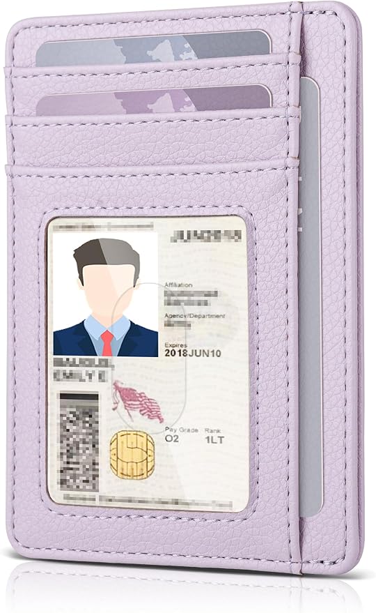 Teskyer Slim Minimalist Wallet for Men, RFID Front Pocket Card Holder | Ultra Slim Front Pocket Design, 8 Card Slots, RFID Protection, Smooth Faux Leather for Everyday Carry by TESKYER